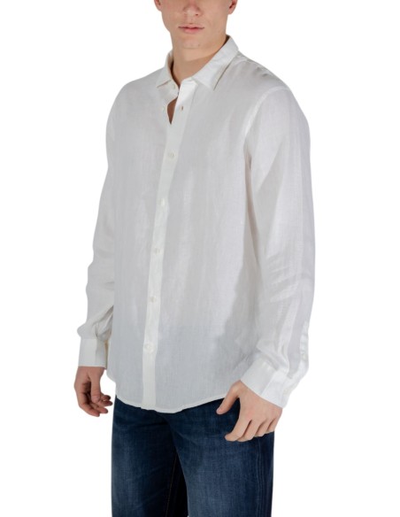 Chemise Armani Exchange Homme Lin Blanc | ChoixMode