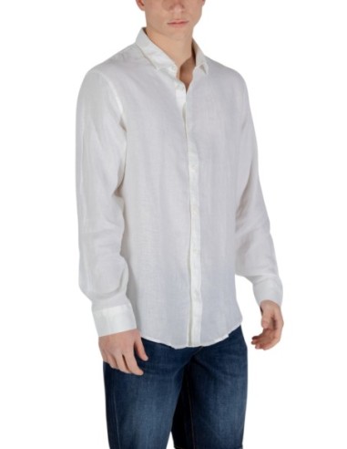 Chemise Armani Exchange Homme Lin Blanc | ChoixMode