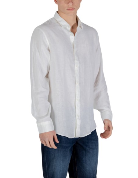 Chemise Armani Exchange Homme Lin Blanc | ChoixMode