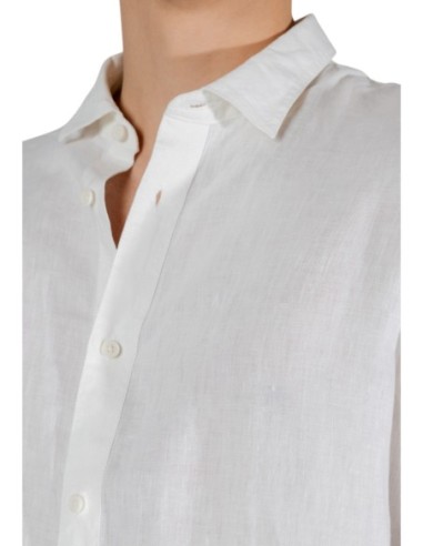 Chemise Armani Exchange Homme Lin Blanc | ChoixMode