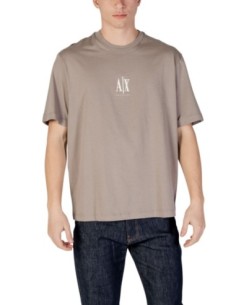 T-shirt homme marron imprimé Armani Exchange
