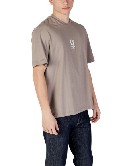 T-shirt homme marron imprimé Armani Exchange
