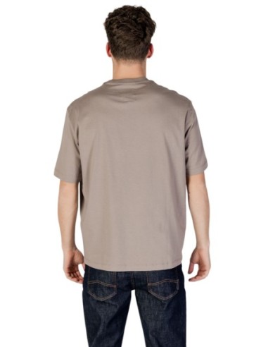 T-shirt homme marron imprimé Armani Exchange