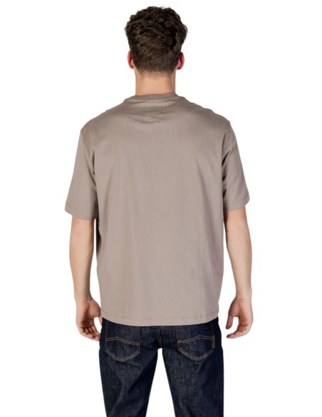T-shirt homme marron imprimé Armani Exchange