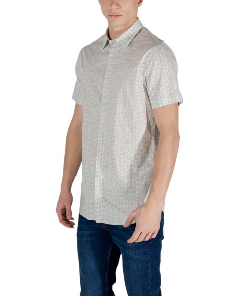 Chemise homme beige géométrique Armani Exchange
