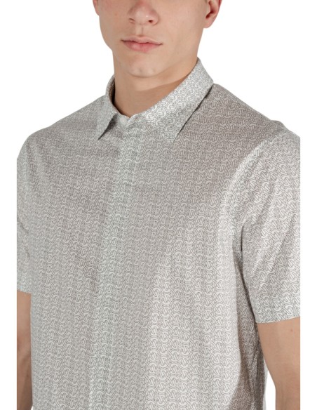 Chemise homme beige géométrique Armani Exchange