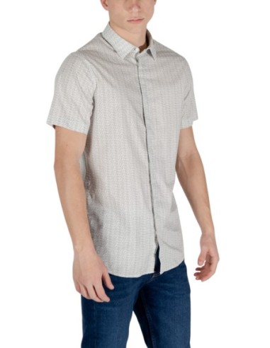 Chemise homme beige géométrique Armani Exchange