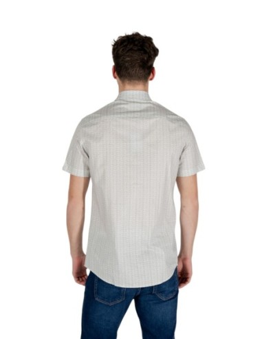 Chemise homme beige géométrique Armani Exchange