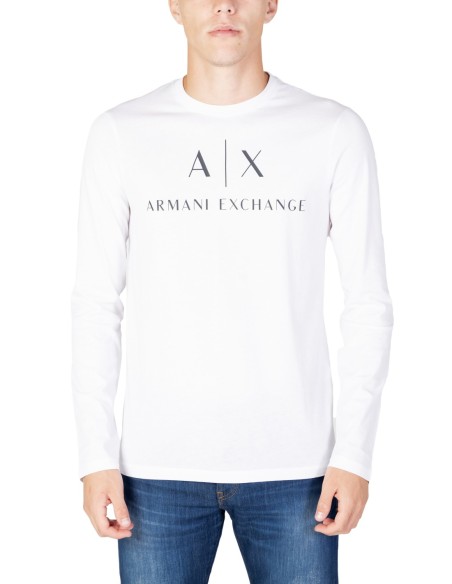 T-shirt homme blanc imprimé Armani Exchange