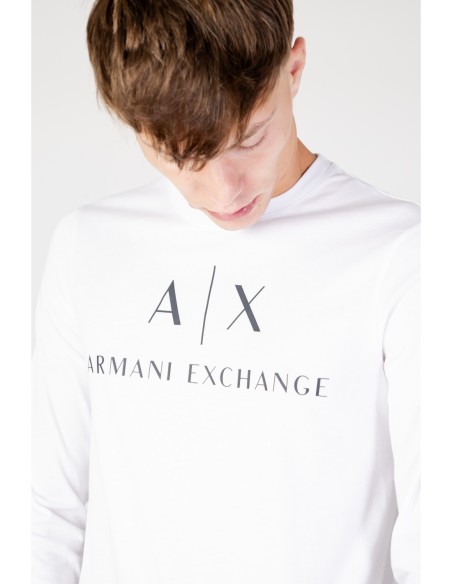 T-shirt homme blanc imprimé Armani Exchange
