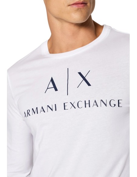 T-shirt homme blanc imprimé Armani Exchange