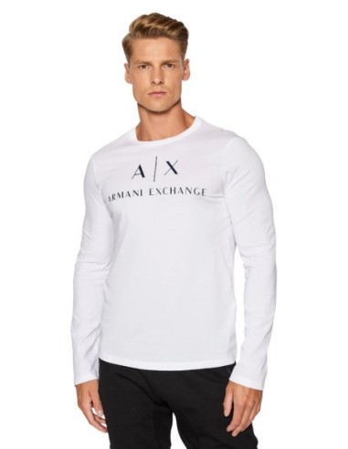 T-shirt homme blanc imprimé Armani Exchange