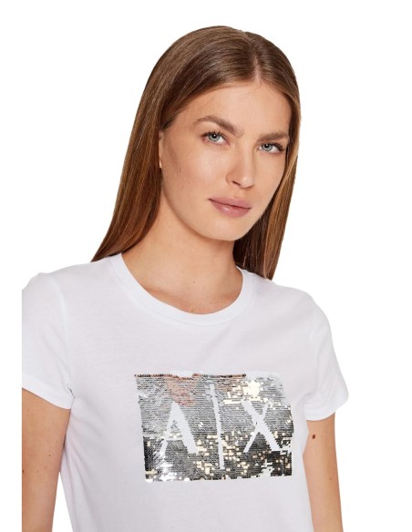 T-Shirt Armani Exchange Femme Blanc | ChoixMode