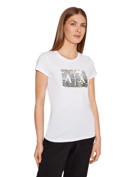 T-Shirt Armani Exchange Femme Blanc | ChoixMode