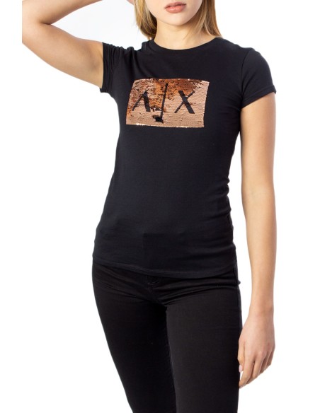 T-shirt Armani Exchange femme noir