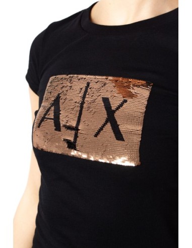 T-shirt Armani Exchange femme noir
