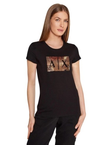 T-shirt Armani Exchange femme noir