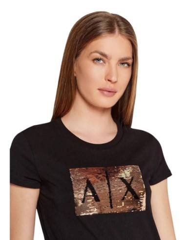 T-shirt Armani Exchange femme noir