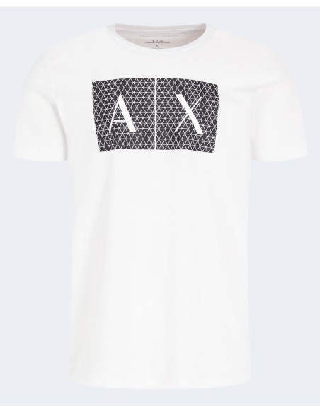 T-shirt blanc imprimé moderne | Armani Exchange