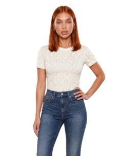 T-shirt blanc motif géométrique | Calvin Klein Jeans