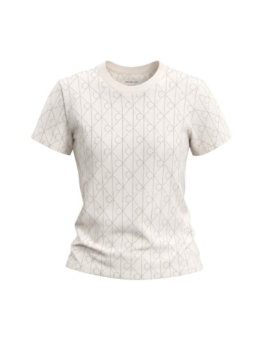 T-shirt blanc motif géométrique | Calvin Klein Jeans