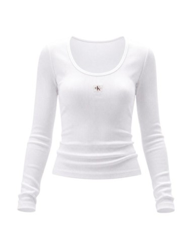 T-shirt blanc manches longues douceur coton