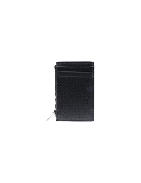 Porte-cartes zippé noir cuir | Calvin Klein