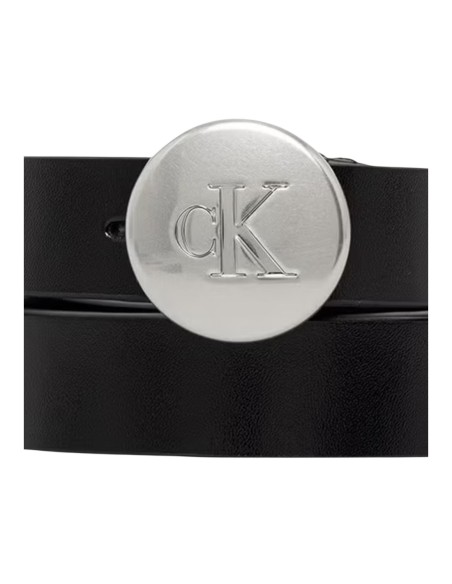 Ceinture noire boucle gravée | Calvin Klein