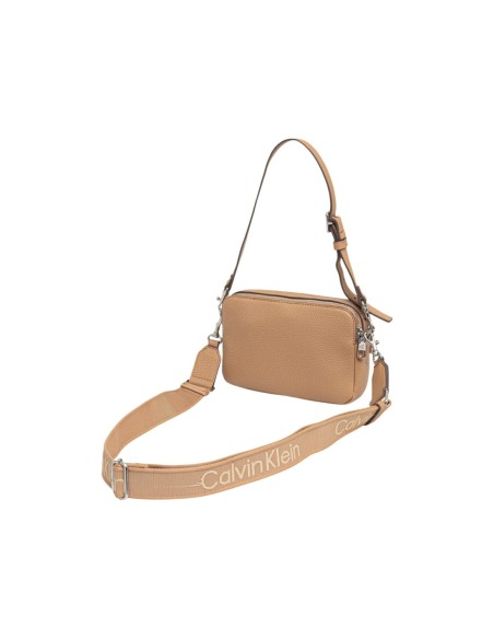 Petit sac bandoulière beige Calvin Klein