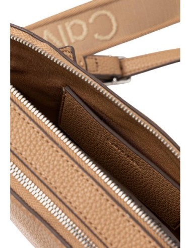 Petit sac bandoulière beige Calvin Klein