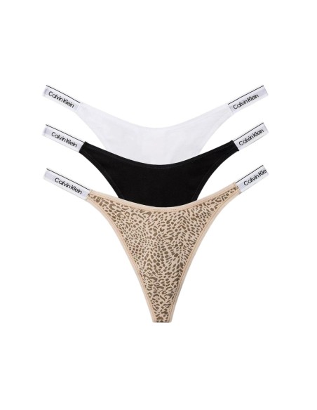 Thongs femme noirs Calvin Klein