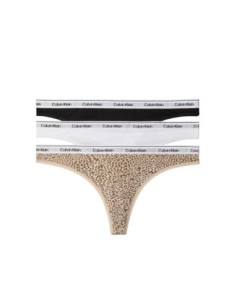 Strings Calvin Klein Underwear femme noir imprimé