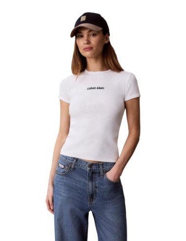 T-Shirt Calvin Klein Femme Blanc | ChoixMode
