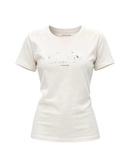 T-Shirt Calvin Klein Femme Blanc | ChoixMode