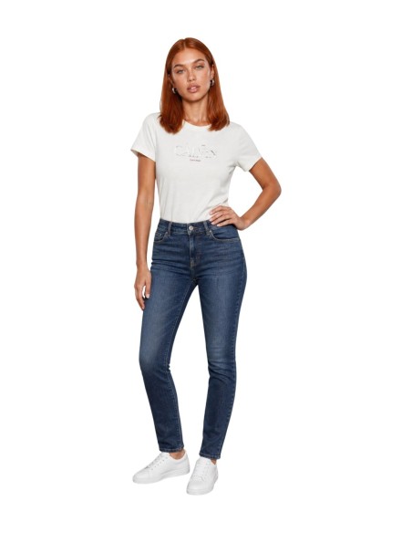 T-shirt blanc femme imprimé coton | Calvin Klein Jeans