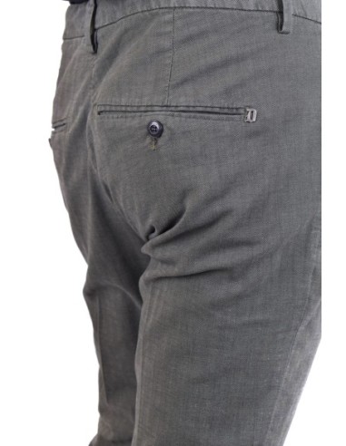 Pantalon gris coton et lyocell moderne | Dondup