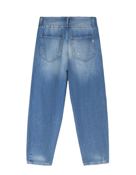 Jeans femme bleu effet usé Dondup