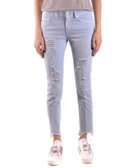 Jeans bleu azur déchiré Dondup femme