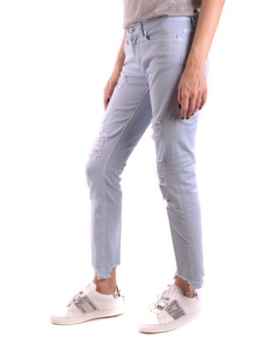 Jeans bleu azur déchiré Dondup femme
