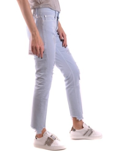 Jeans bleu azur déchiré Dondup femme
