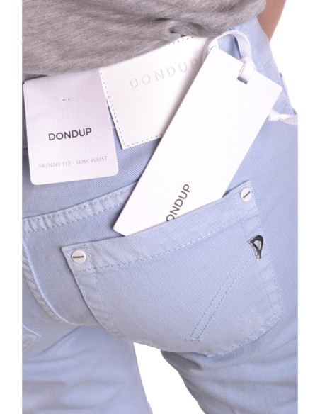 Jeans bleu azur déchiré Dondup femme