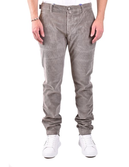 Pantalon gris en coton fabriqué en Italie | Dondup