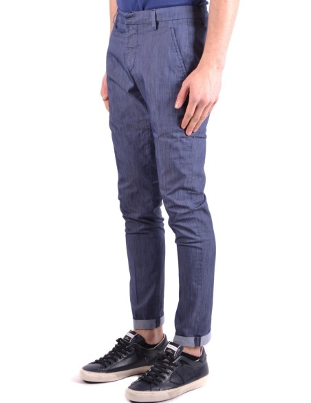 Pantalon bleu casual chic à liberté de mouvement | Dondup