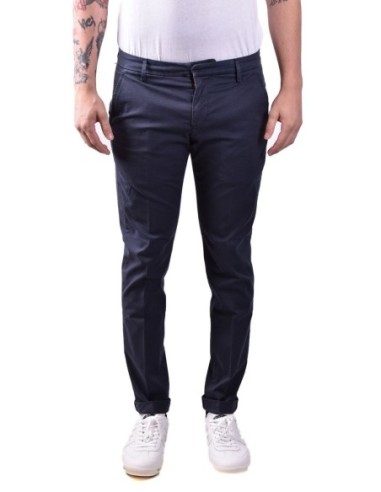 Pantalon bleu Dondup homme coton stretch