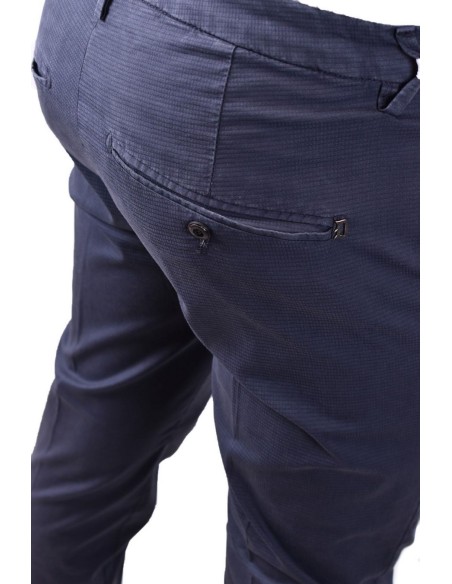 Pantalon bleu Dondup homme coton stretch