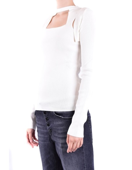 Pull blanc col carré Dondup femme
