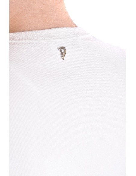 Pull blanc col carré Dondup femme