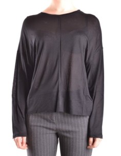 Pull femme noir col bateau Dondup