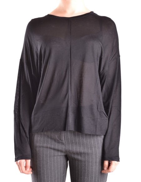 Pull femme noir col bateau Dondup