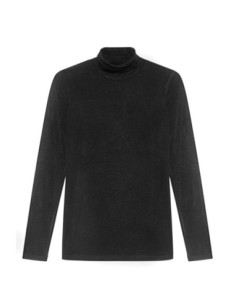 Pull femme noir col montant Dondup